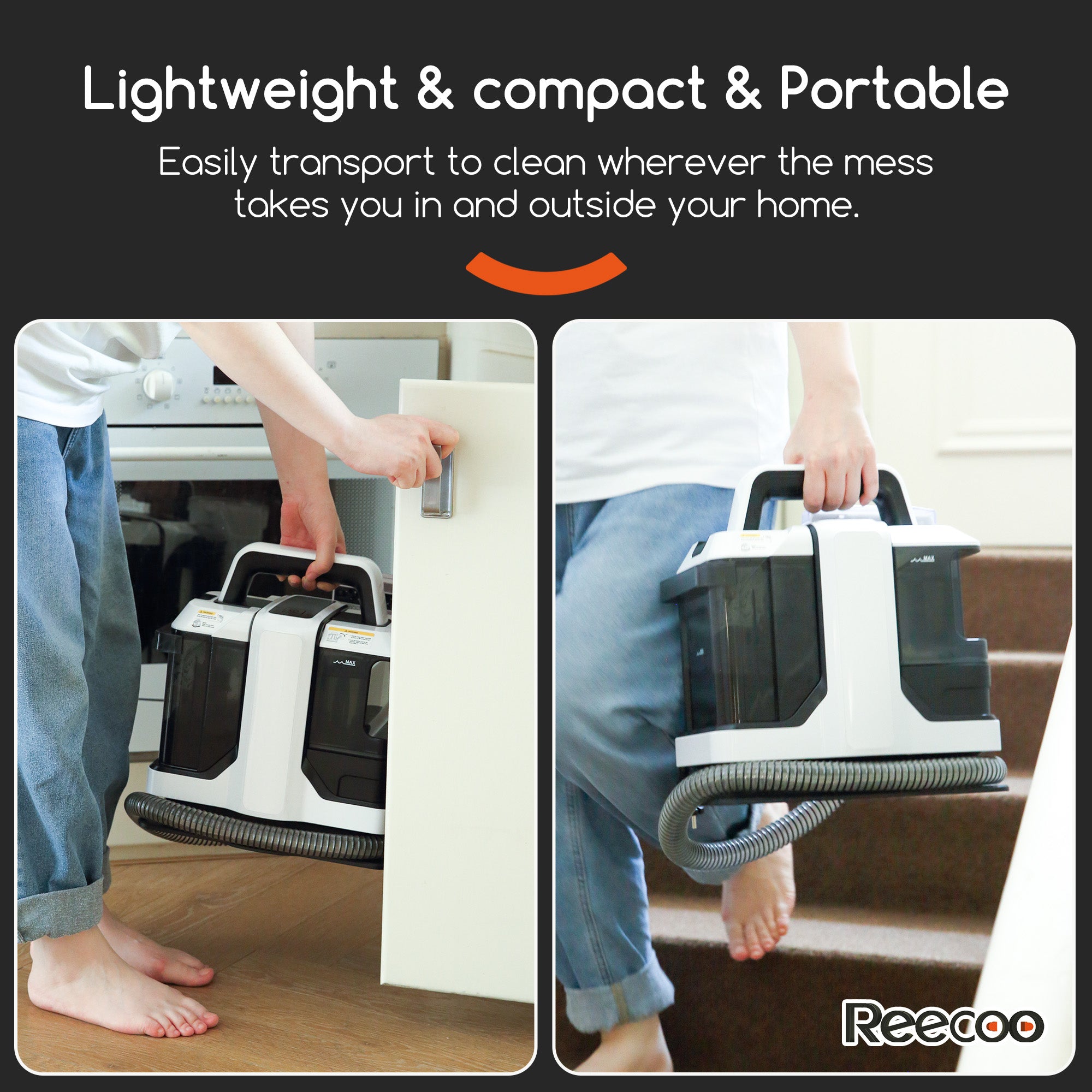 Reecoo W1 Portable Extractor for Couch, Carpet Vacuum Cleaner