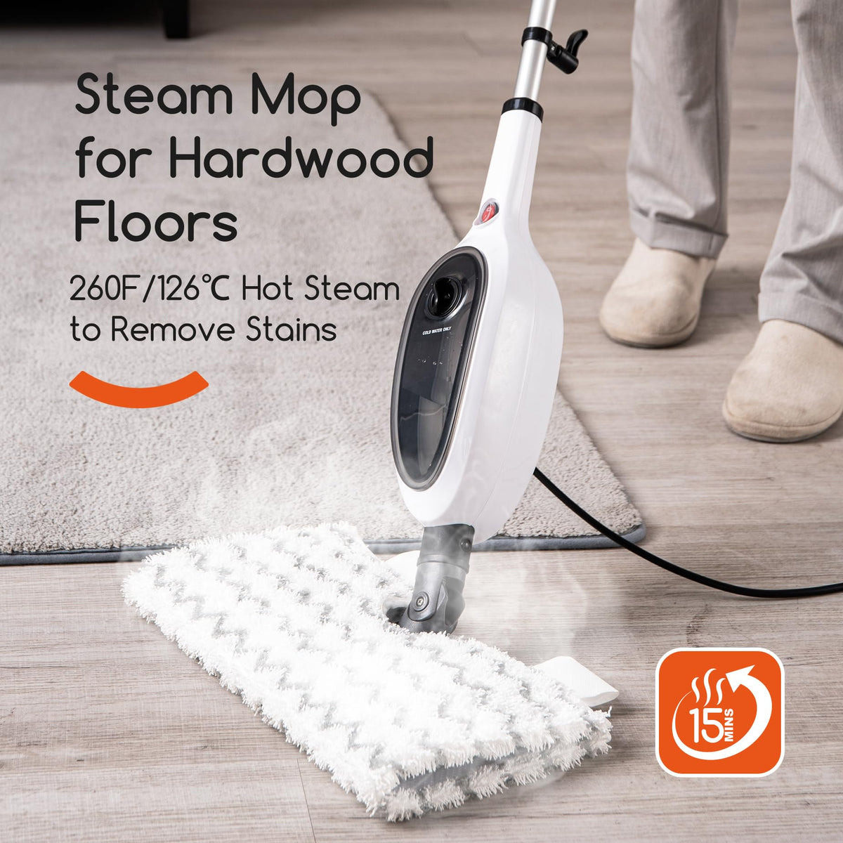 Microfiber Steam Mop Pads - Soft, Absorbent, for Dust & Stains